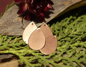 Simple teardrop blank with hole for layered pendants, or earrings - DIY Jewelry Supplies by SupplyDiva