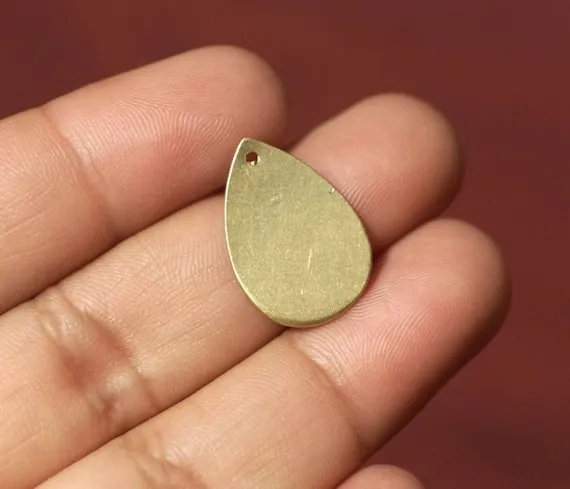 Simple teardrop blank with hole for layered pendants, or earrings - DIY Jewelry Supplies by SupplyDiva