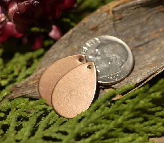 Simple teardrop blank with hole for layered pendants, or earrings - DIY Jewelry Supplies by SupplyDiva