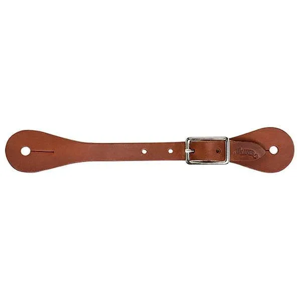 SINGLE-PLY LADIES BROWN LATIGO LEATHER SPUR STRAPS-30-1058
