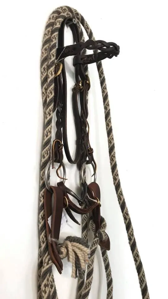 Slobber Straps: Long. Dark brown.