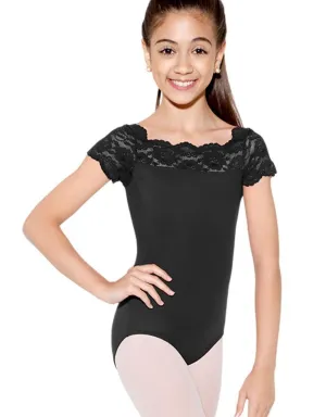 So Danca Black Tilly Cap Sleeve Leotard