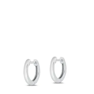 Sterling Silver Beautiful Simple Hoop High Polished Earrings 925 New
