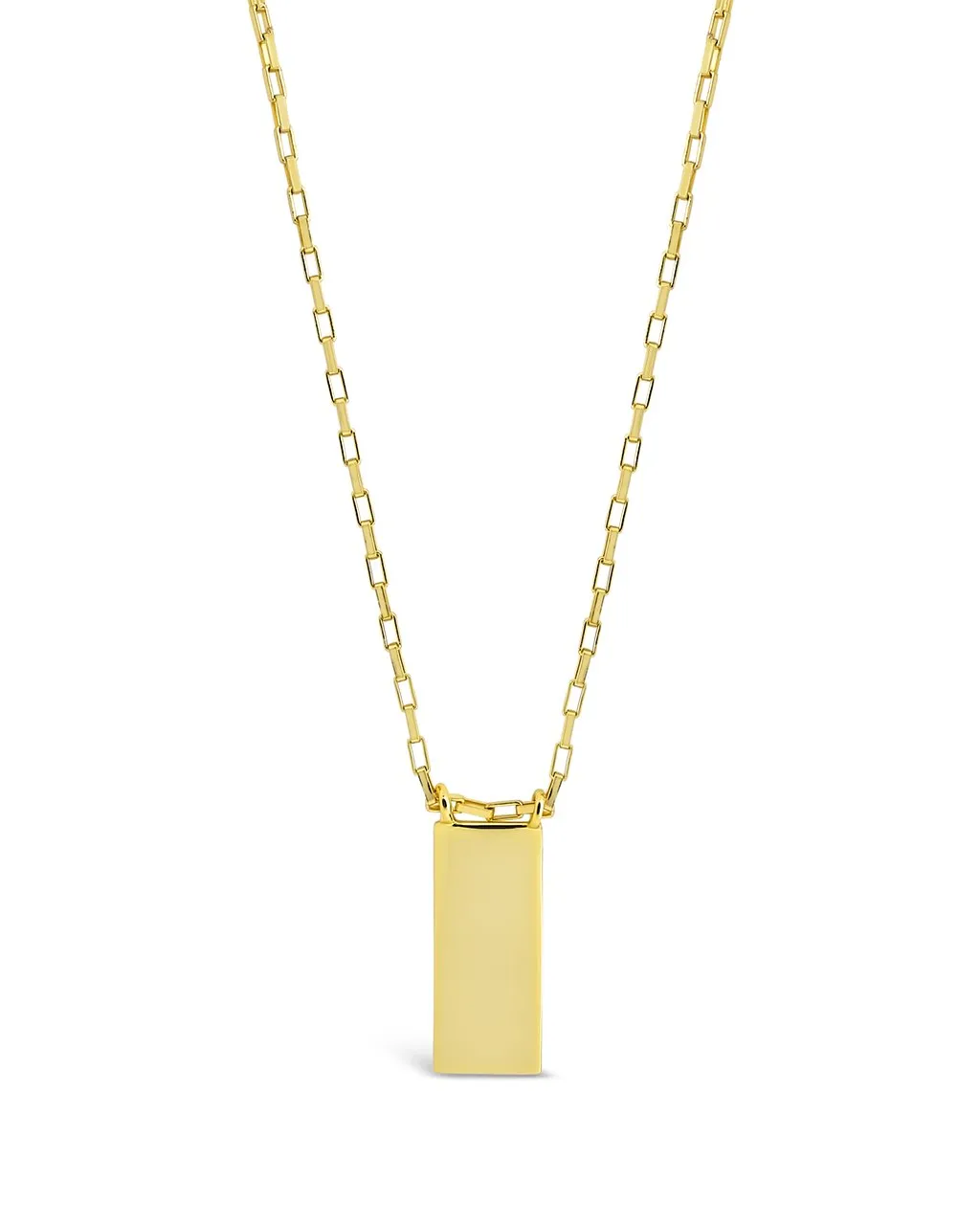 Sterling Silver Mini Tag Necklace