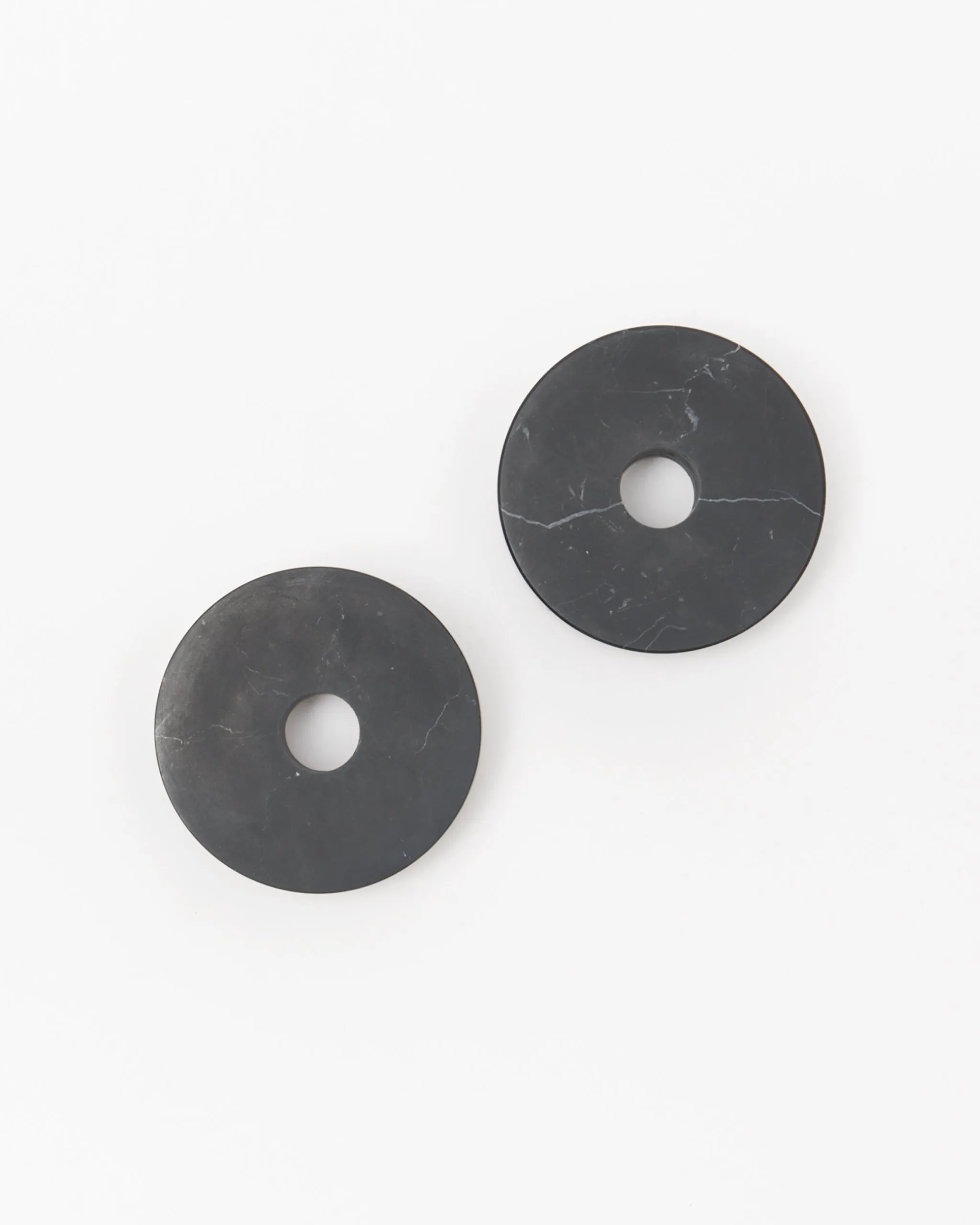 Stone Candle Holder in Black