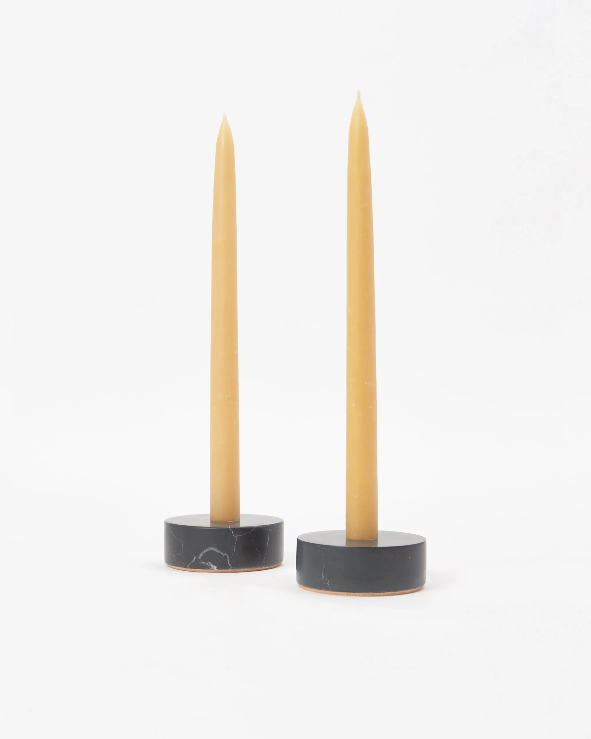 Stone Candle Holder in Black