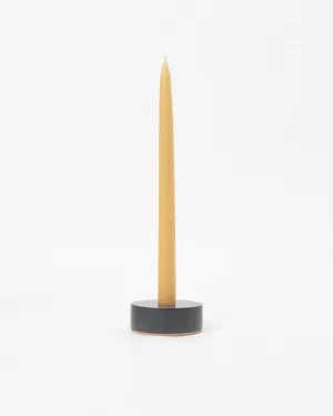 Stone Candle Holder in Black