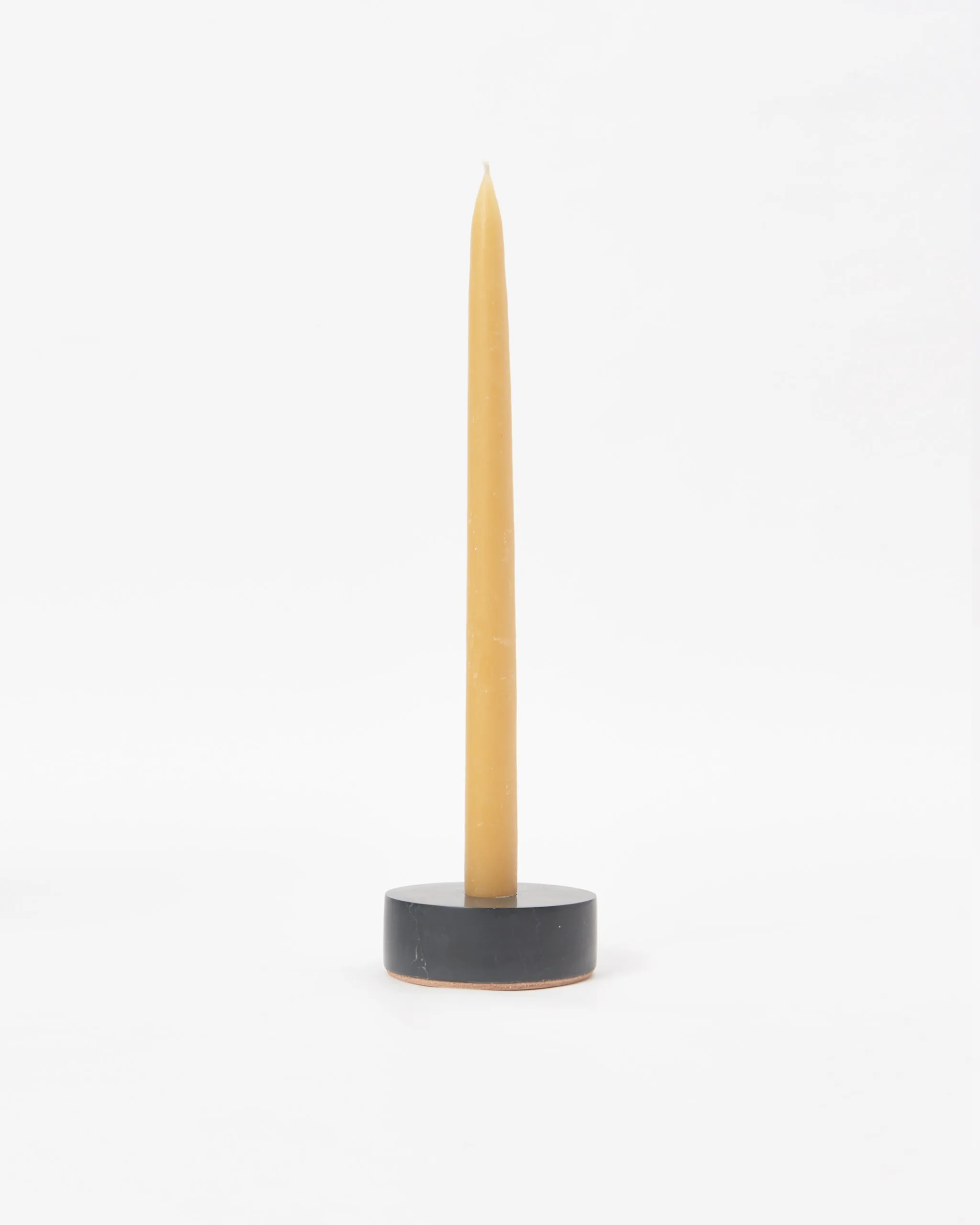 Stone Candle Holder in Black