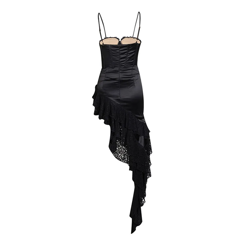 Strappy Sleeveless Lace Long Dress KLYF1031