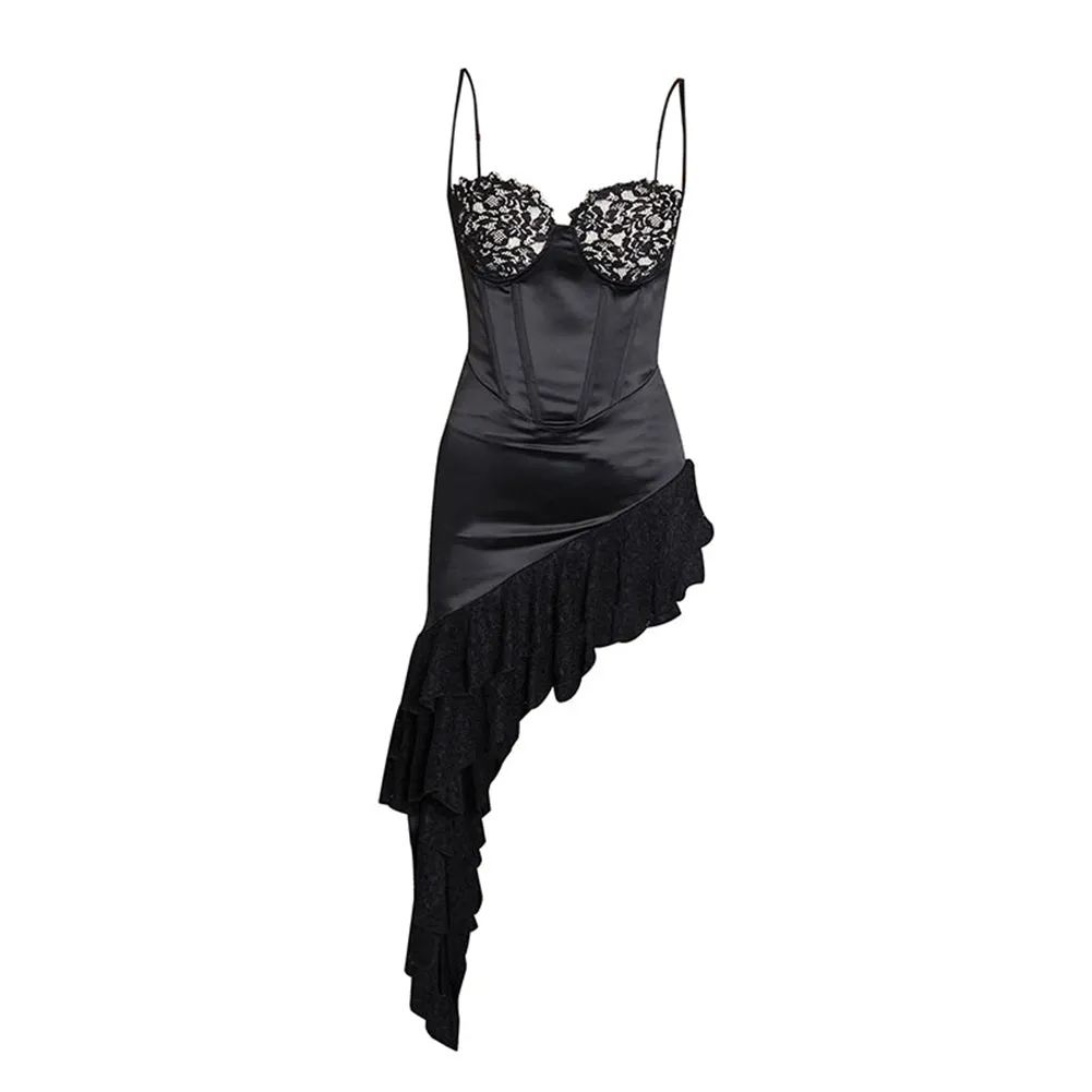 Strappy Sleeveless Lace Long Dress KLYF1031
