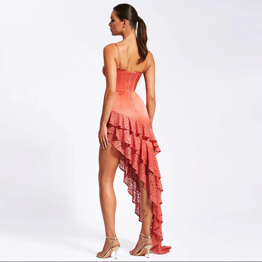 Strappy Sleeveless Lace Long Dress KLYF1031