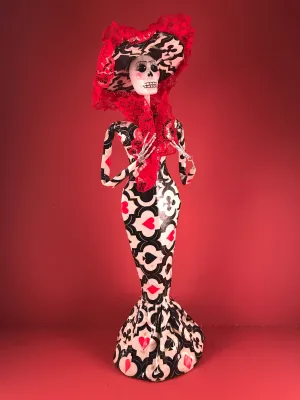 Tall Catrina with Playing Cards Gown