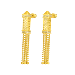 Tassel / Earrings Pearl Gold