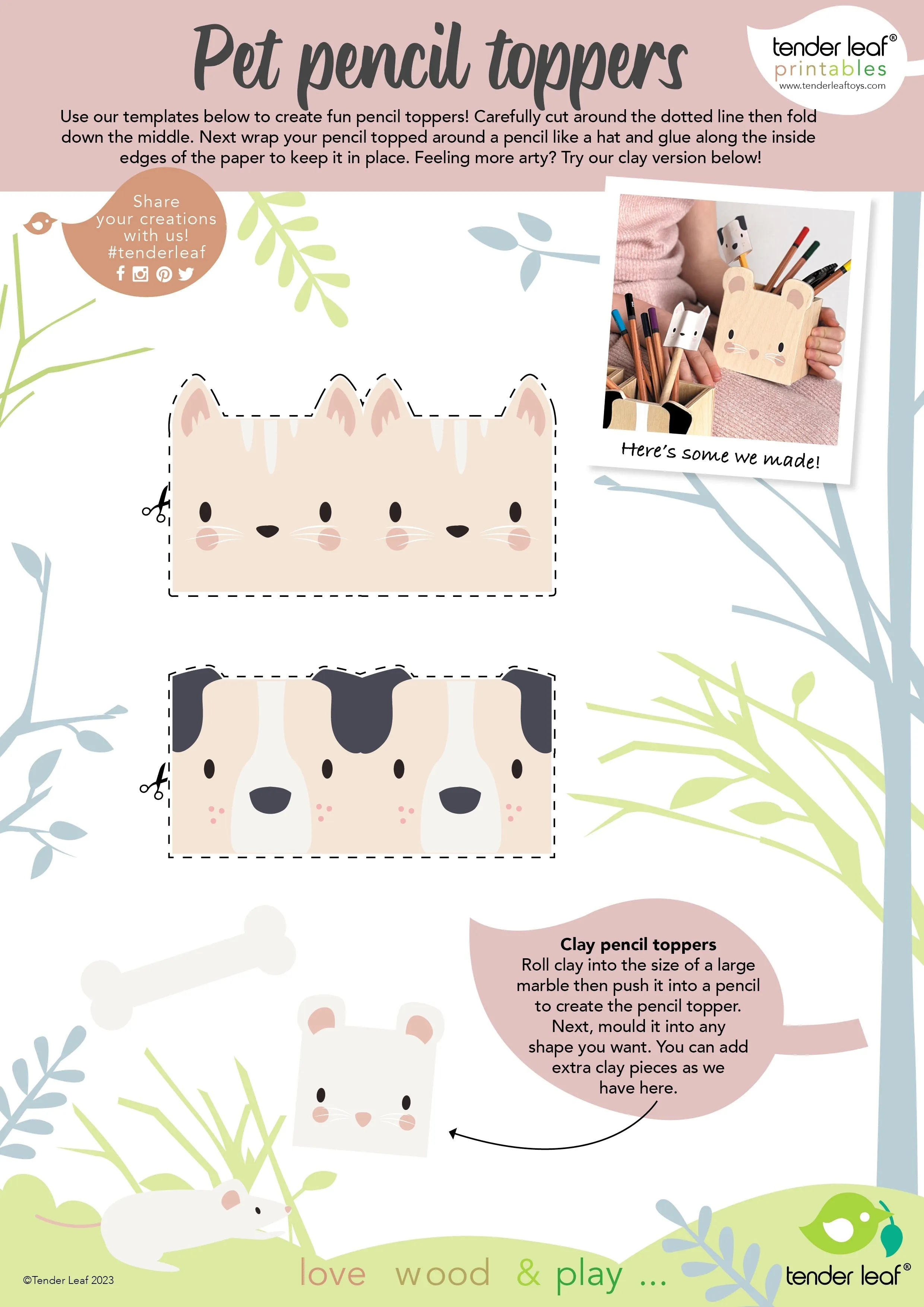 Tender Leaf Pet Pencil Holders