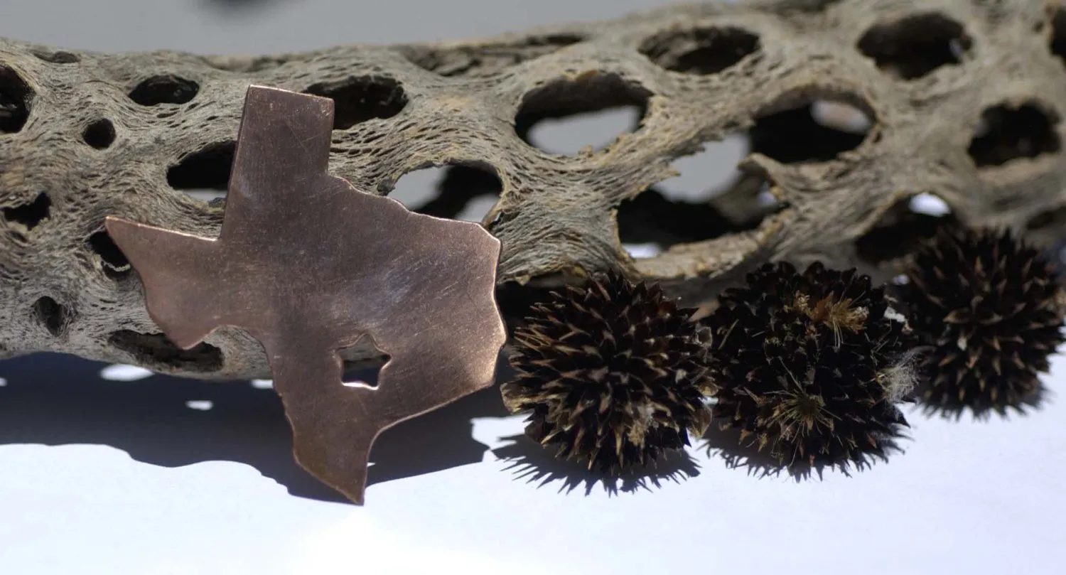 Texas State with Star Perfect Cute Blanks Cutout for Metalworking Stamping Texturing Blank Variety of Metals