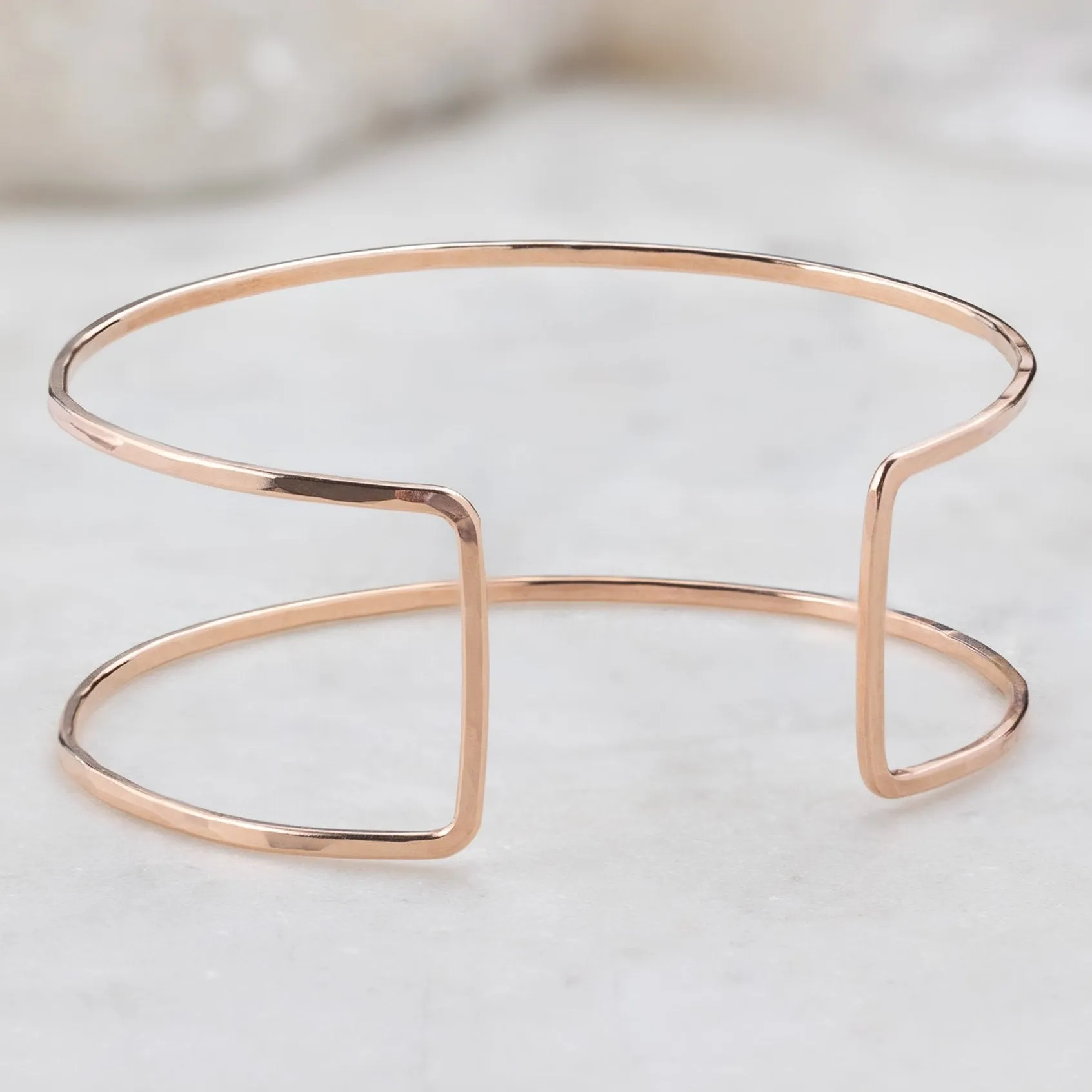 The Column Cuff Bracelet | Rose Gold Filled