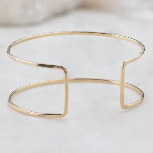 The Column Cuff Bracelet | Yellow Gold Filled