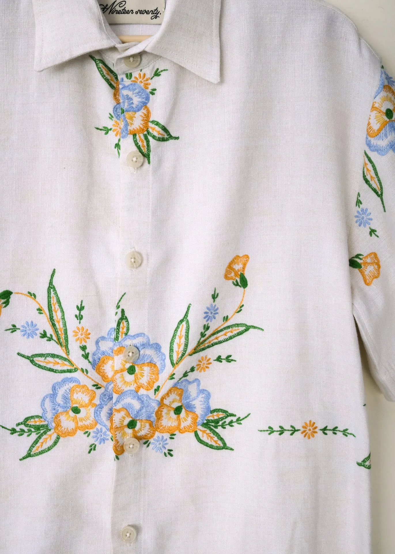 The Floral Embroidered Shirt - S
