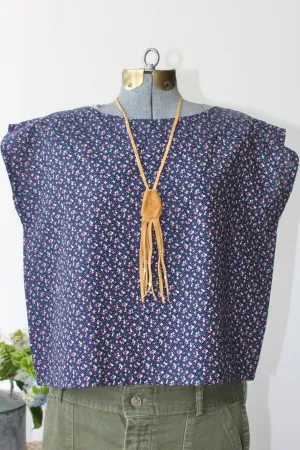 The Highlands Foundry Navy Floral Box Top THF46