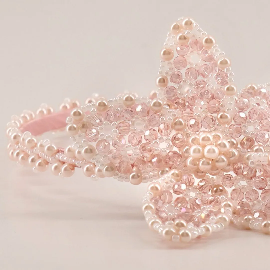 The Luxury Ettie Pearl Flower Designer Girls Headband