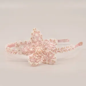 The Luxury Ettie Pearl Flower Designer Girls Headband