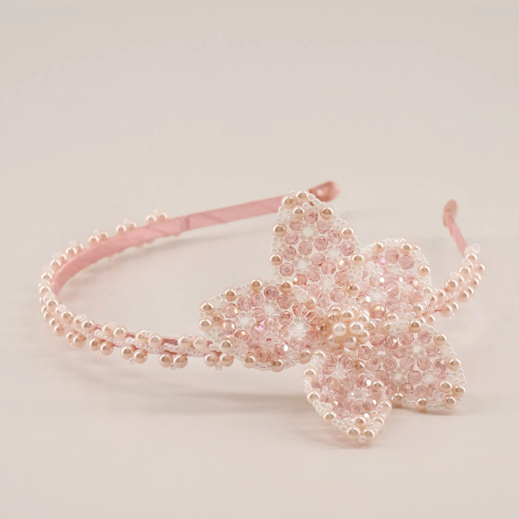 The Luxury Ettie Pearl Flower Designer Girls Headband