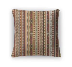 Throw Pillow, Ethnic African Geometrical Ornament