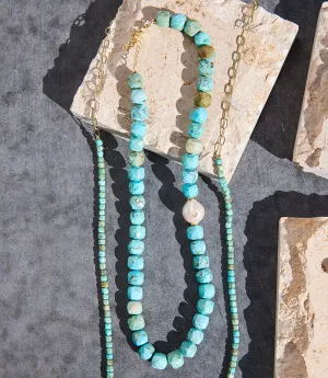 Turquoise And Pearl Necklace
