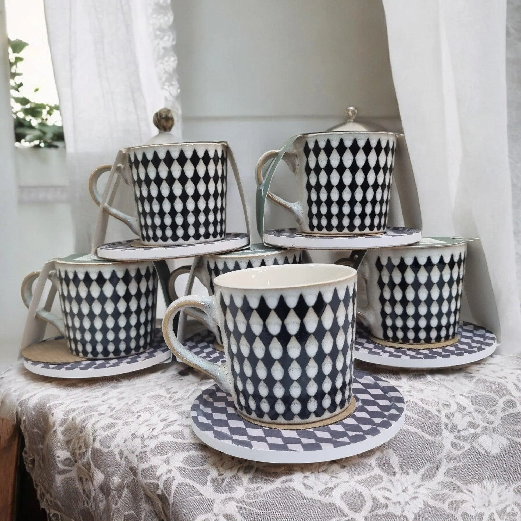 Umber Series - Ceramic Mugs with Coasters