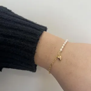 Unity Pearl Bracelet with Puffy Heart