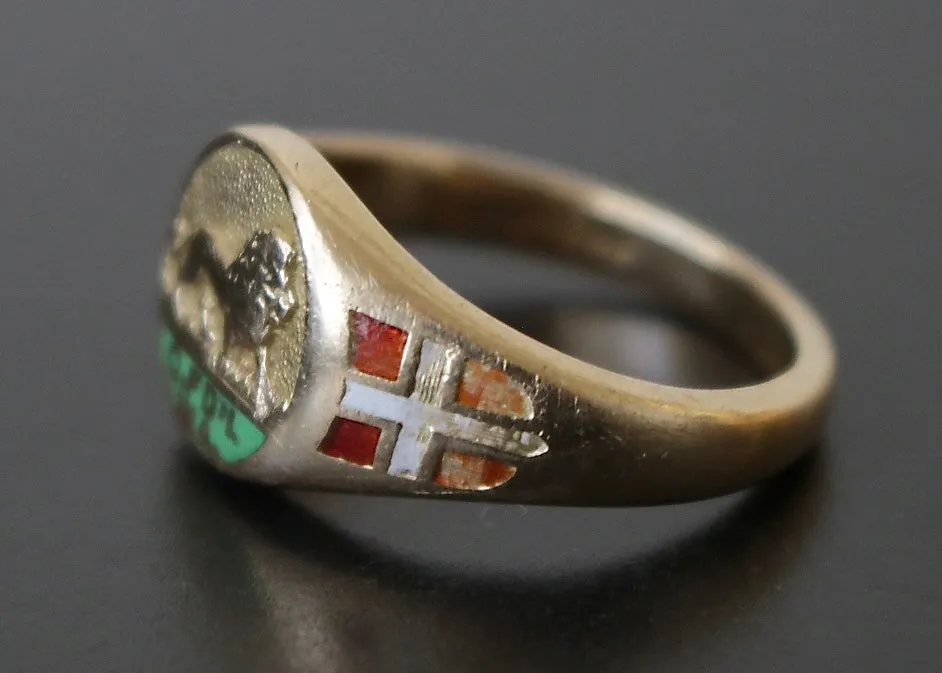 Vintage 14k Gold Sons of Italy Ring