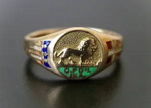 Vintage 14k Gold Sons of Italy Ring