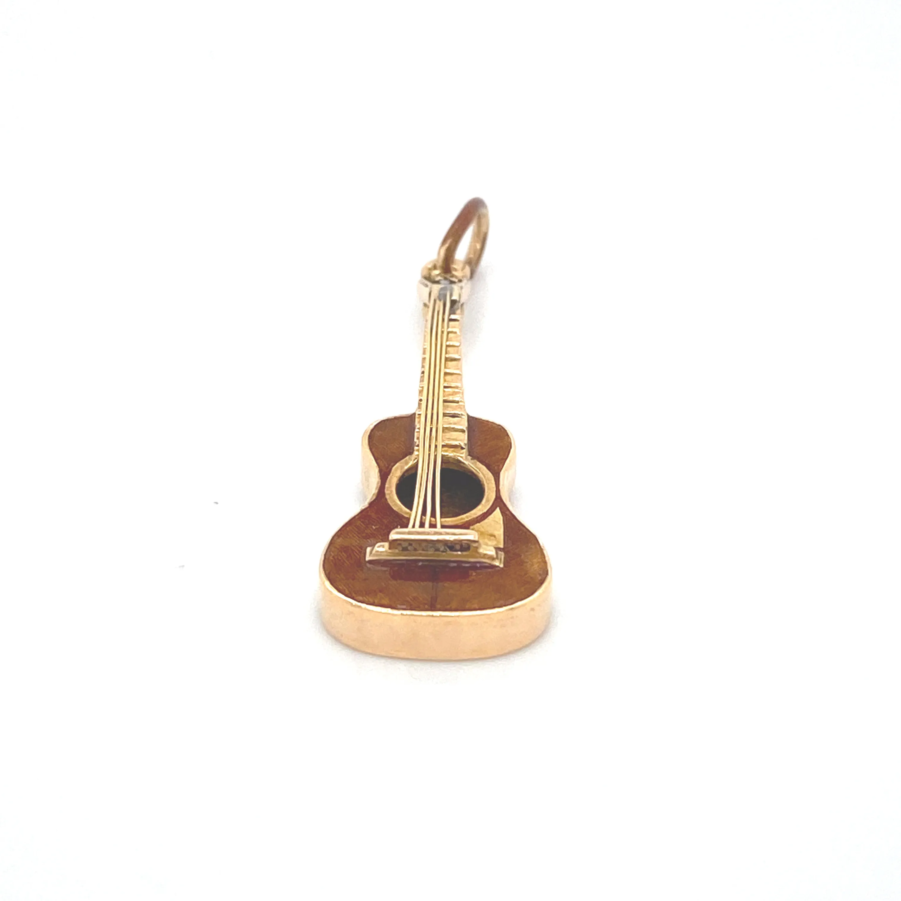 Vintage Enamel Guitar Charm