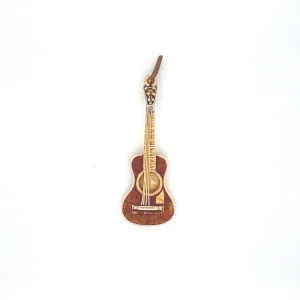 Vintage Enamel Guitar Charm