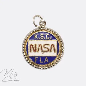 Vintage Enamel NASA Pendant