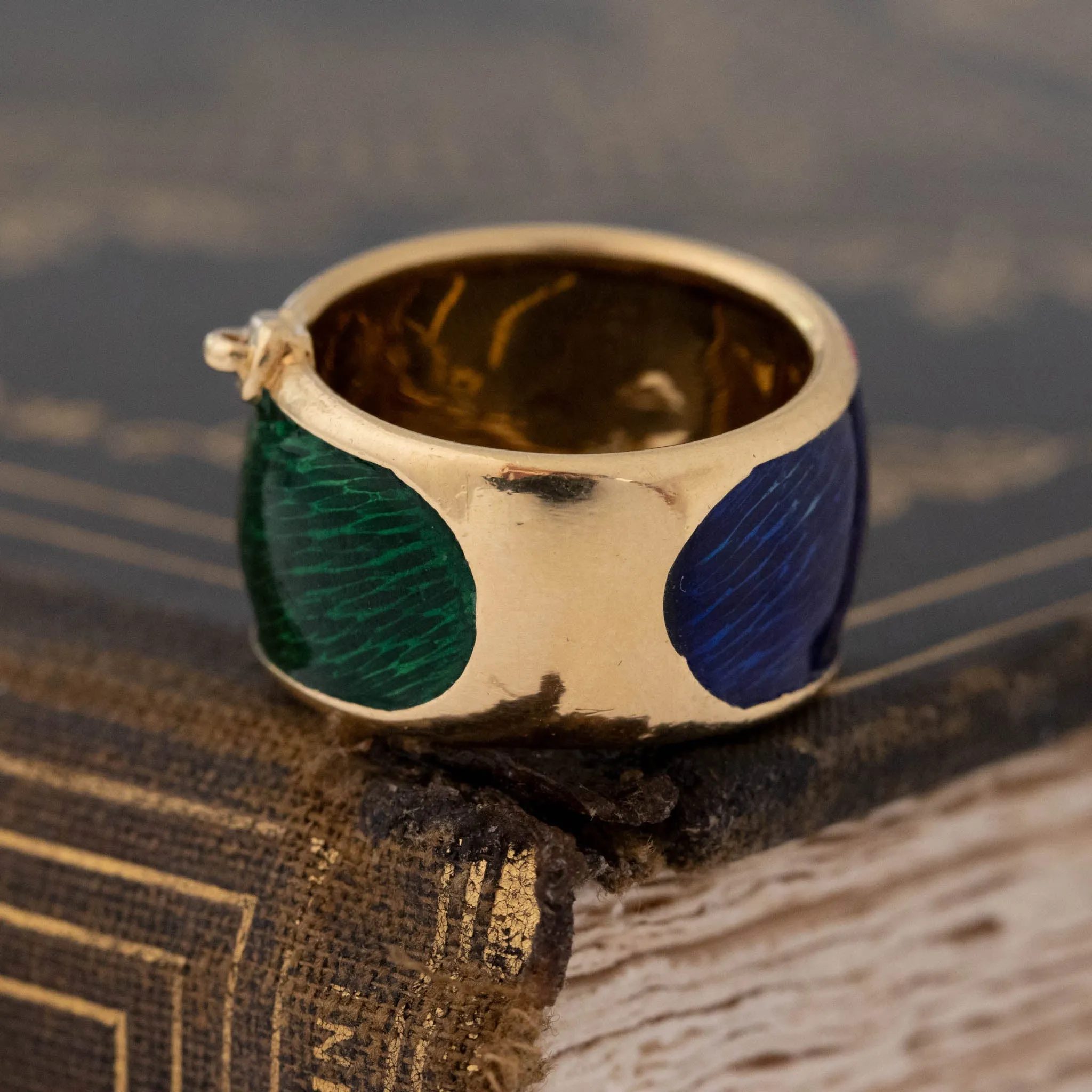 Vintage Enamel Zipper Band by Kutchinksy