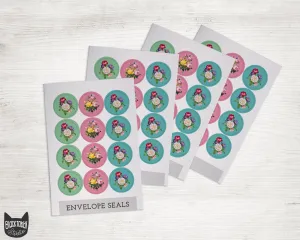 Vintage Floral Bouquets - 48 Sticker Seals
