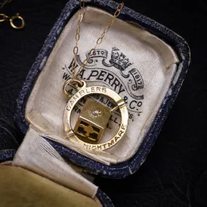 Vintage Gamblers' Nightmare Charm Pendant