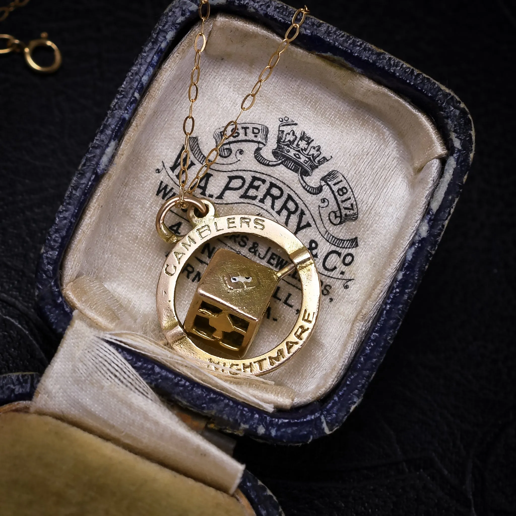 Vintage Gamblers' Nightmare Charm Pendant