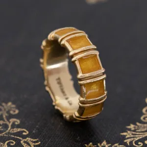 Vintage Orange Enamel Eternity Band, by Tiffany & Co.