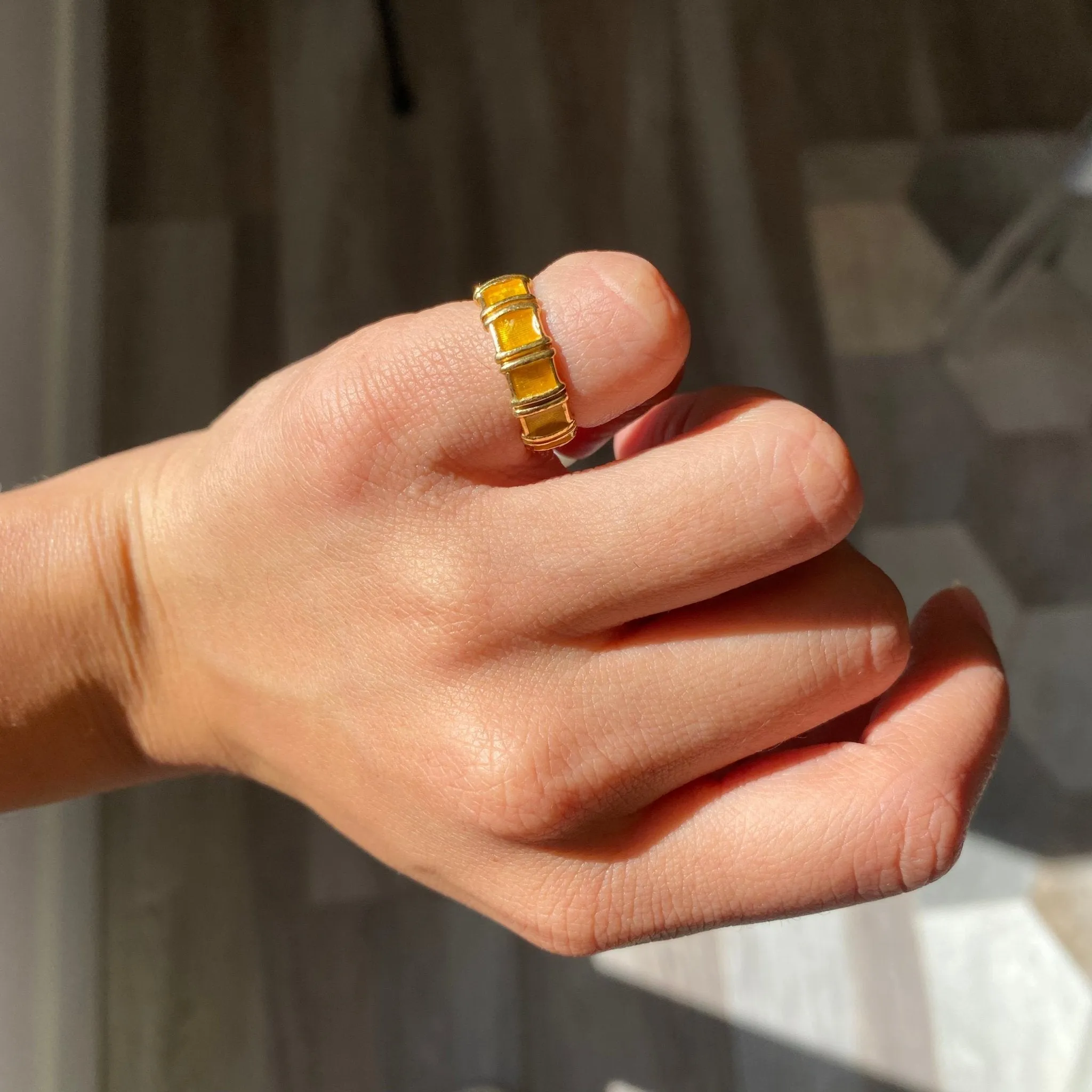 Vintage Orange Enamel Eternity Band, by Tiffany & Co.