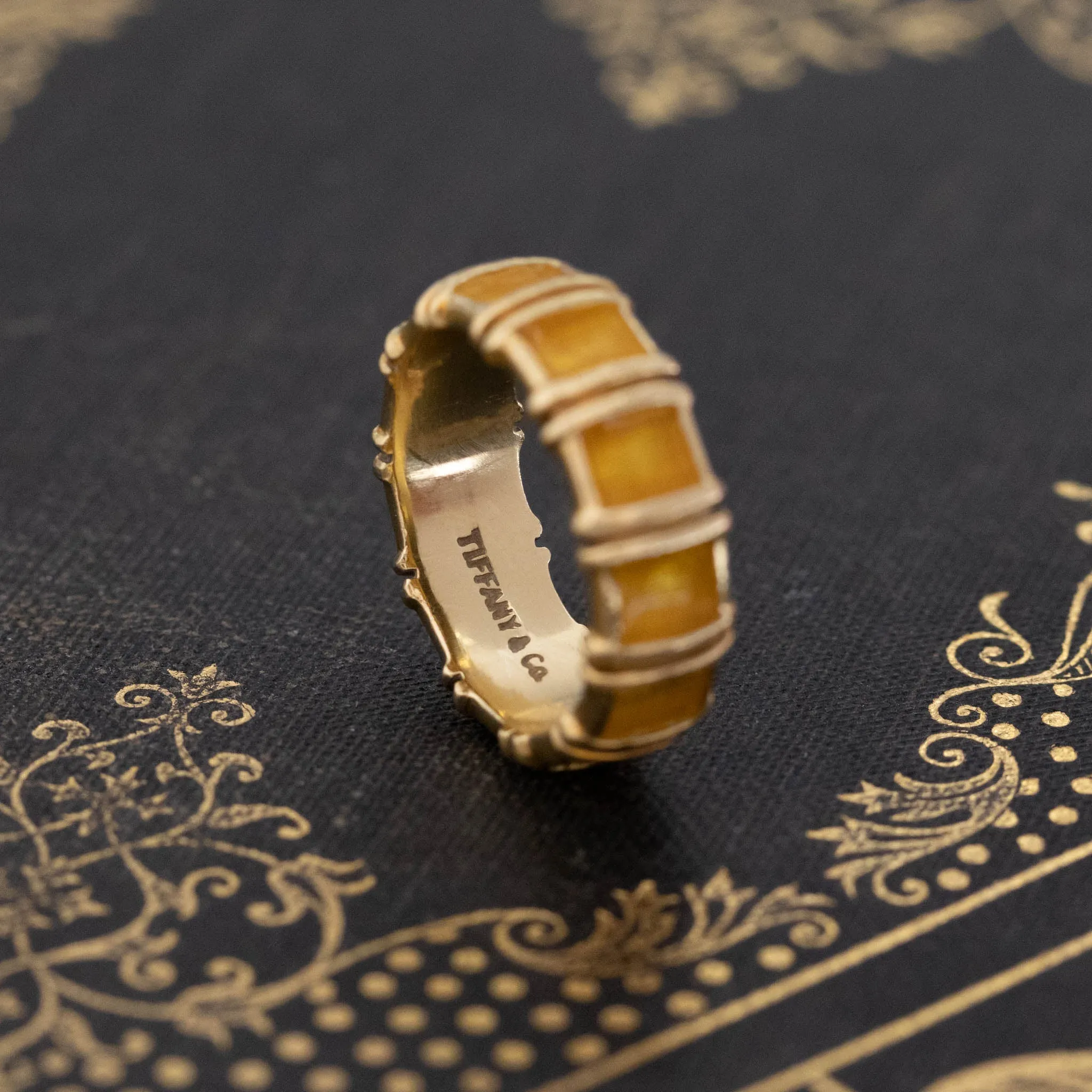 Vintage Orange Enamel Eternity Band, by Tiffany & Co.