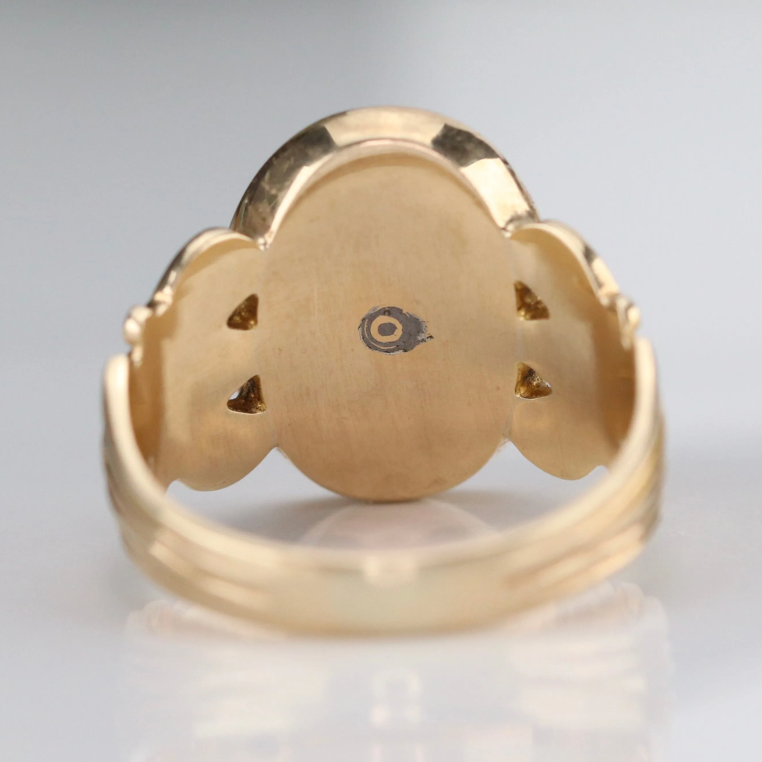 Vintage Order of Odd Fellows "Friendship, Love, & Truth" ring in yellow gold