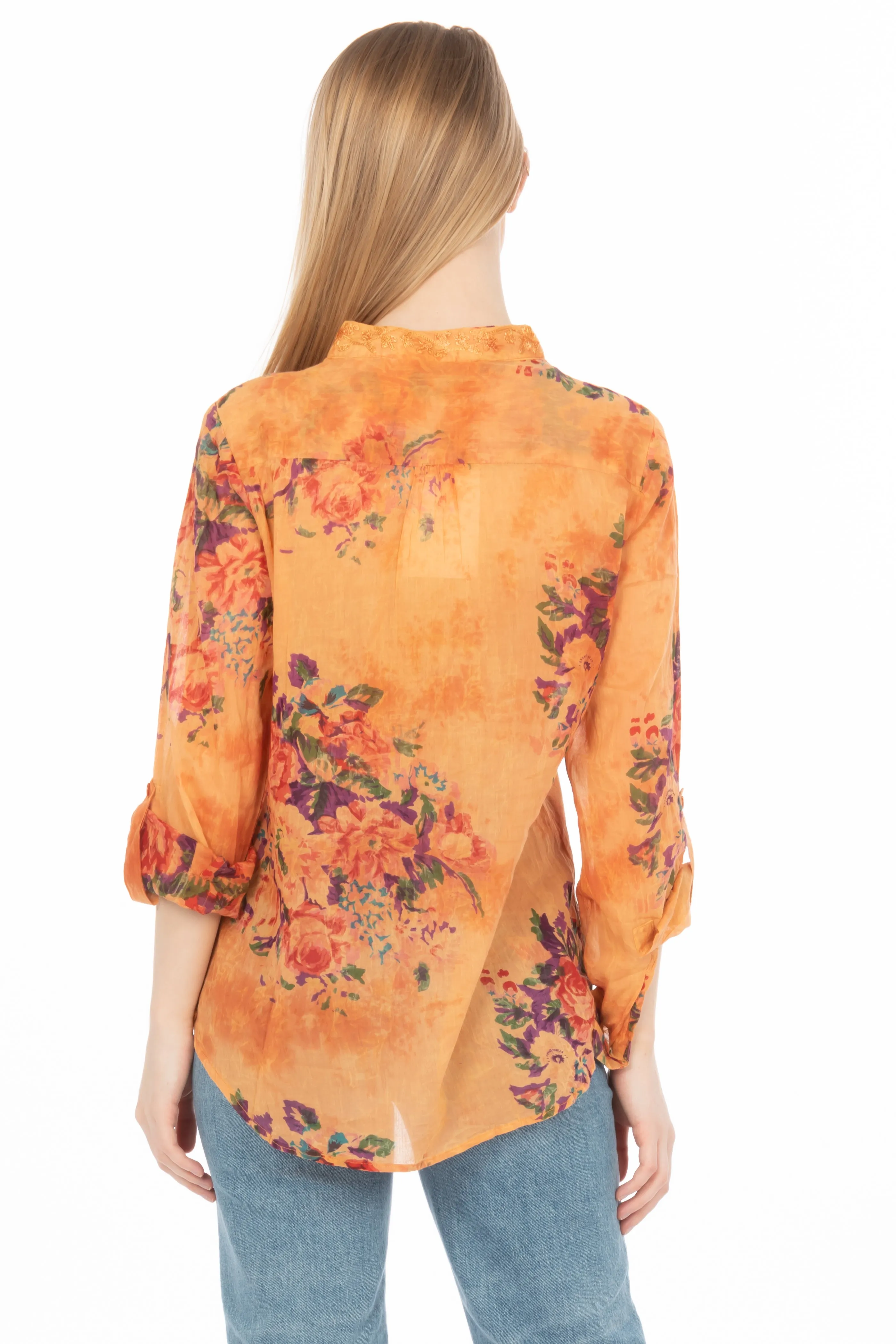 Vintage Tunic with Floral Embroidery