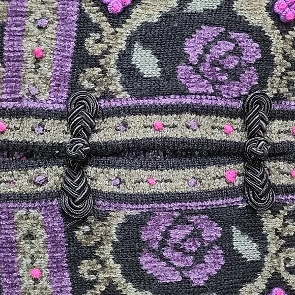 Vintage Wool Blend Skyr Floral Cardigan