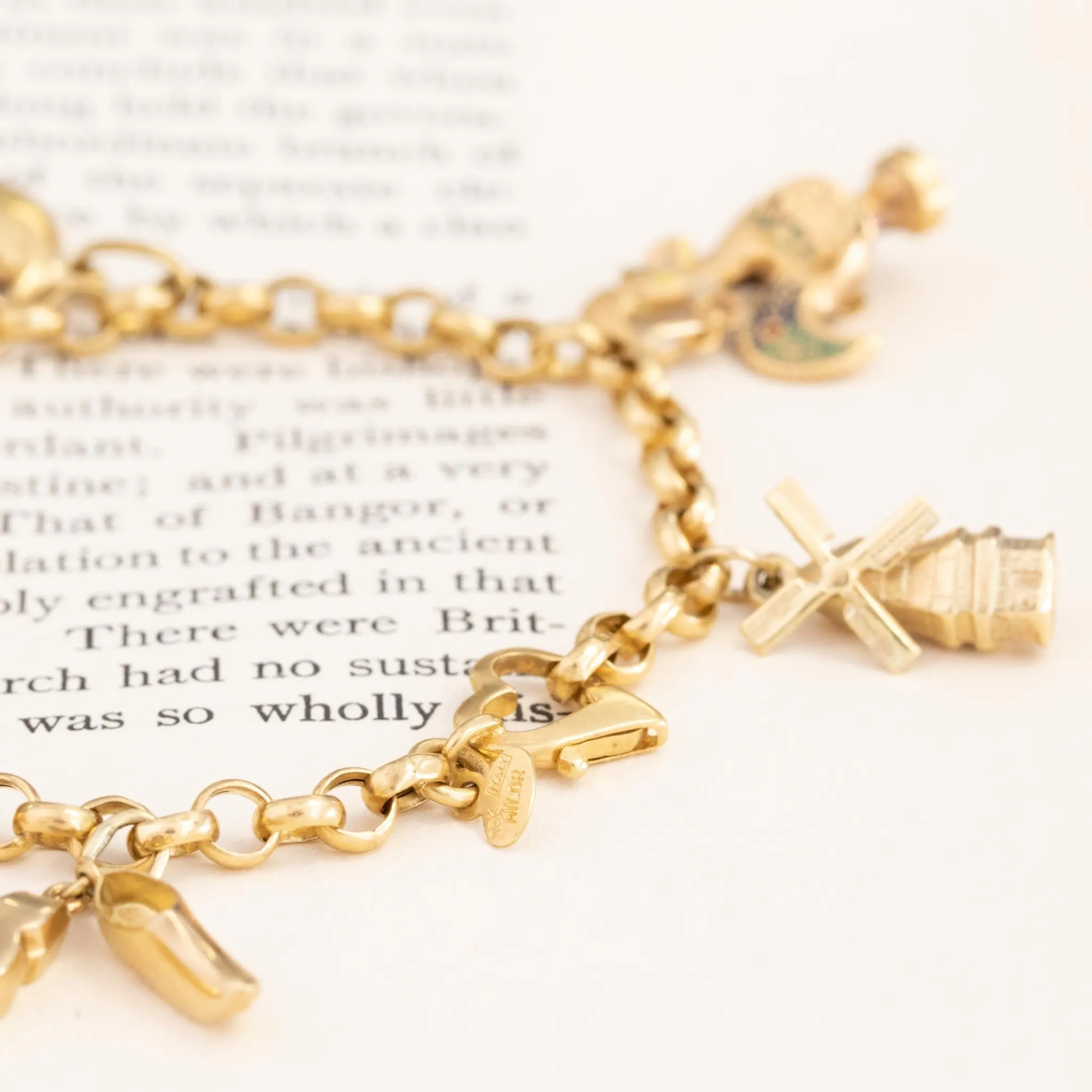 Vintage Yellow Gold Charm Bracelet