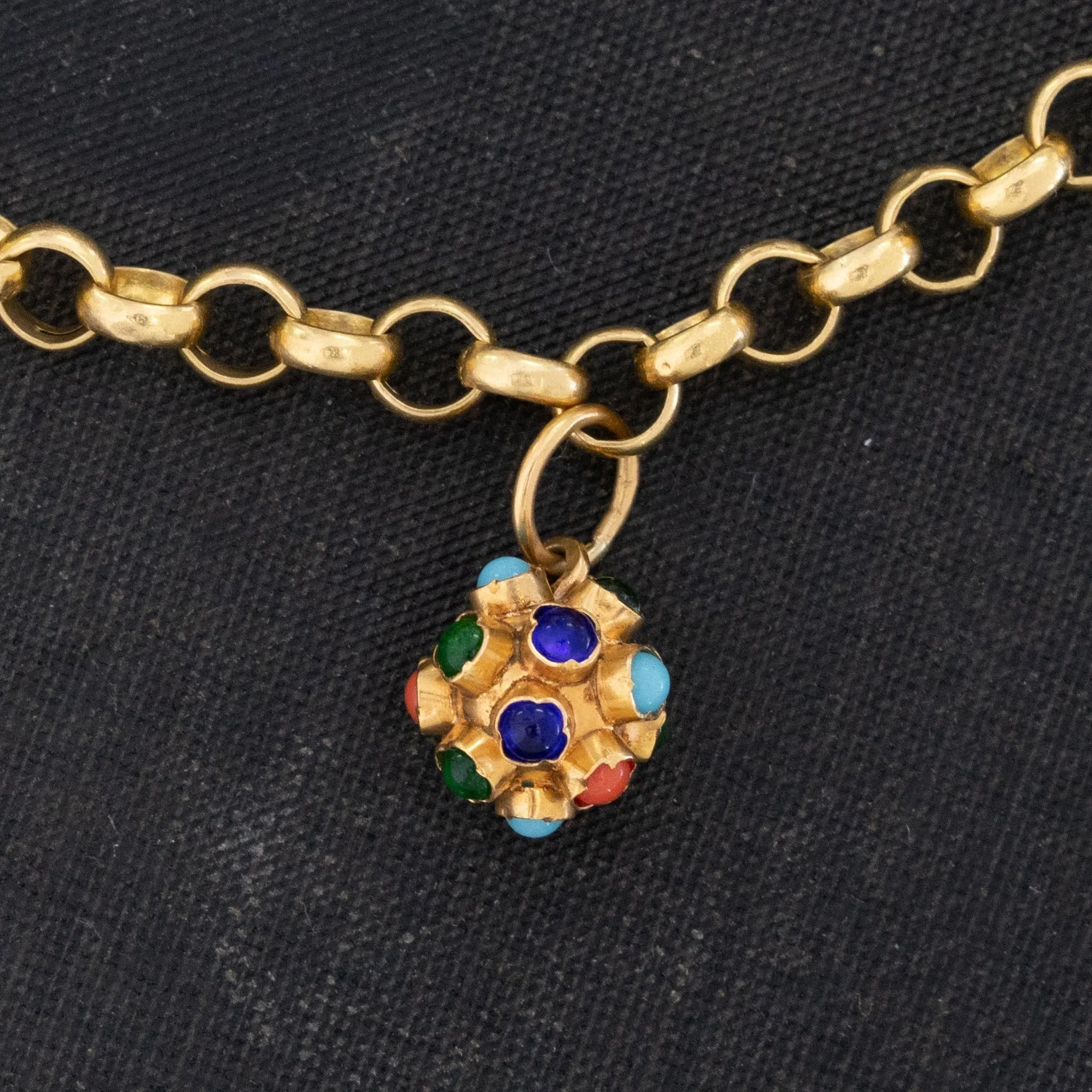 Vintage Yellow Gold Charm Bracelet