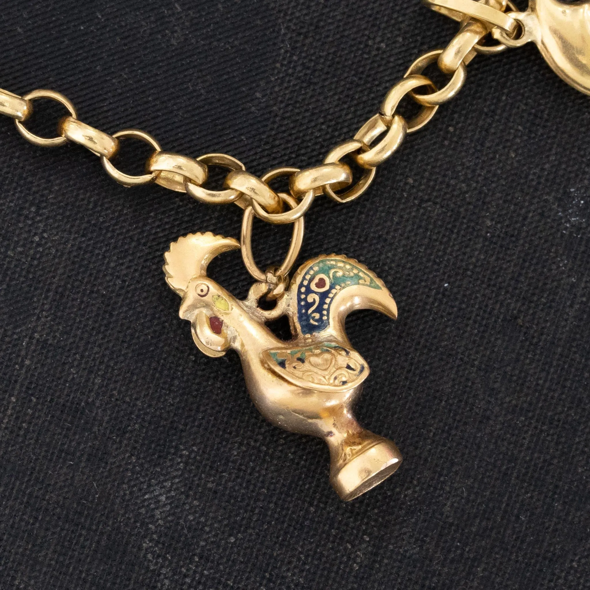 Vintage Yellow Gold Charm Bracelet