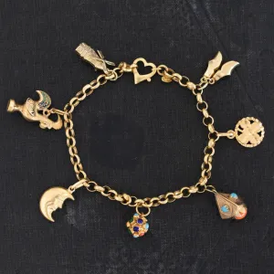 Vintage Yellow Gold Charm Bracelet