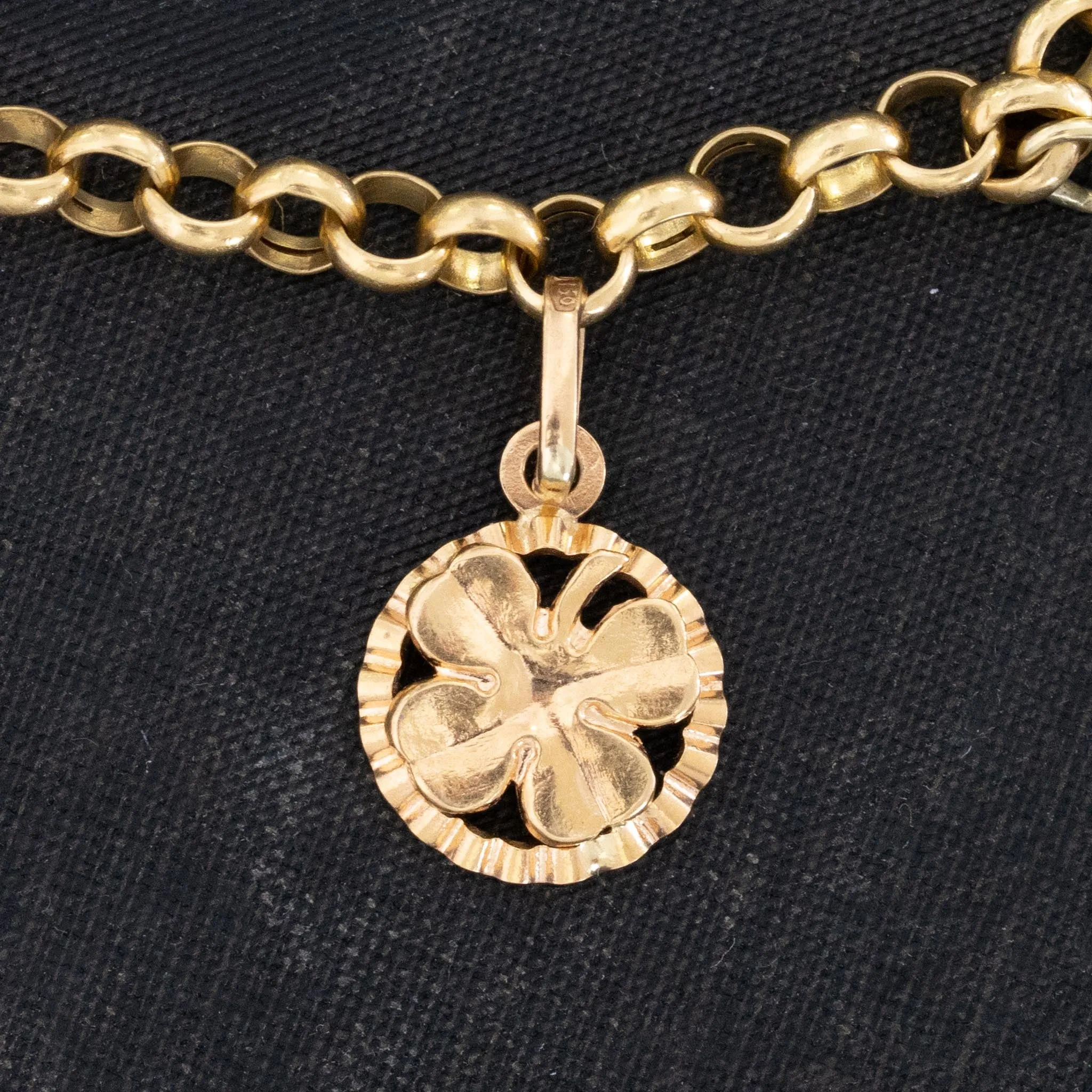 Vintage Yellow Gold Charm Bracelet
